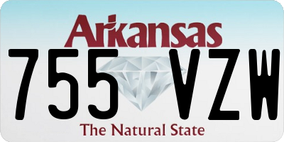 AR license plate 755VZW