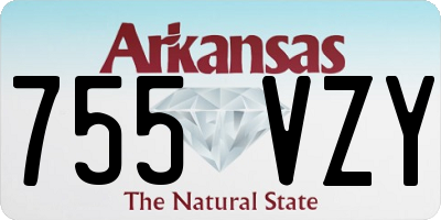 AR license plate 755VZY