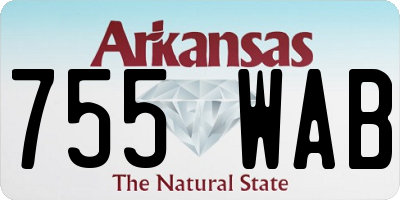 AR license plate 755WAB