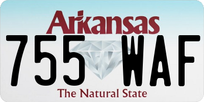 AR license plate 755WAF