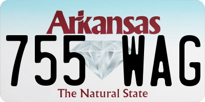 AR license plate 755WAG