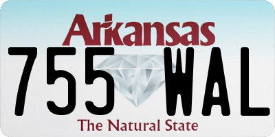 AR license plate 755WAL