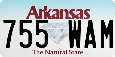AR license plate 755WAM