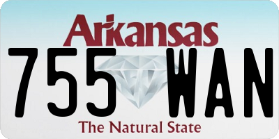 AR license plate 755WAN