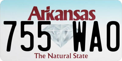 AR license plate 755WAO