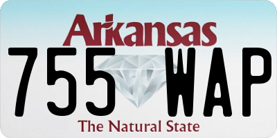 AR license plate 755WAP