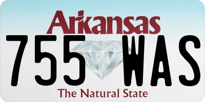 AR license plate 755WAS
