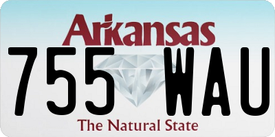 AR license plate 755WAU
