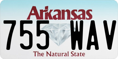 AR license plate 755WAV
