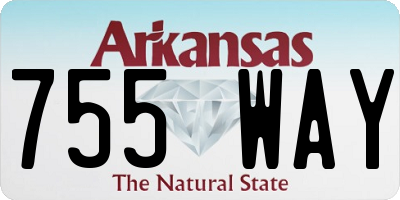 AR license plate 755WAY