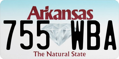 AR license plate 755WBA