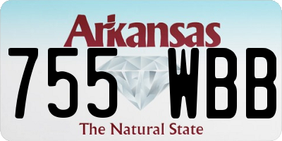 AR license plate 755WBB