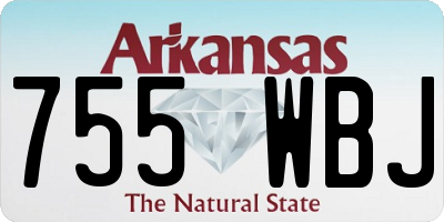AR license plate 755WBJ