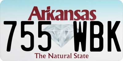 AR license plate 755WBK