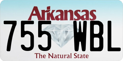 AR license plate 755WBL