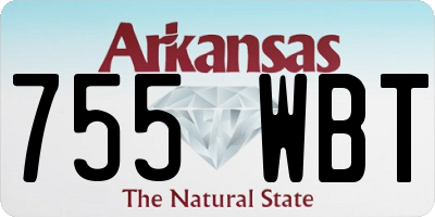 AR license plate 755WBT