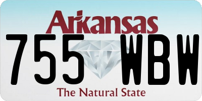 AR license plate 755WBW