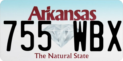 AR license plate 755WBX