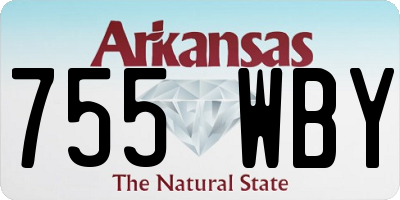 AR license plate 755WBY