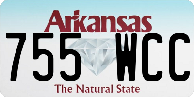 AR license plate 755WCC