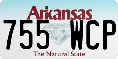 AR license plate 755WCP