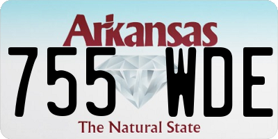 AR license plate 755WDE