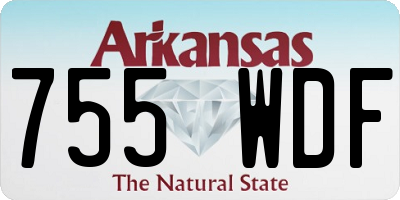 AR license plate 755WDF