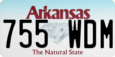 AR license plate 755WDM