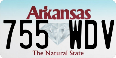 AR license plate 755WDV