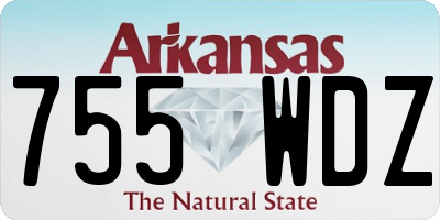 AR license plate 755WDZ