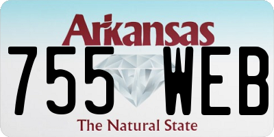 AR license plate 755WEB