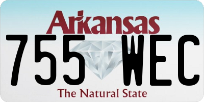 AR license plate 755WEC