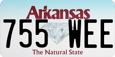 AR license plate 755WEE