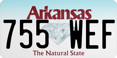 AR license plate 755WEF