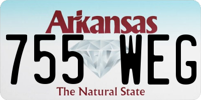 AR license plate 755WEG