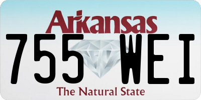AR license plate 755WEI