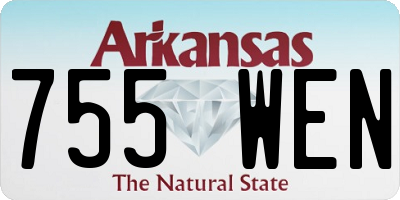 AR license plate 755WEN