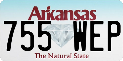 AR license plate 755WEP