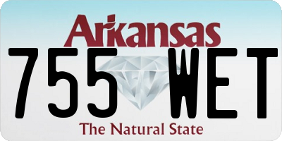 AR license plate 755WET
