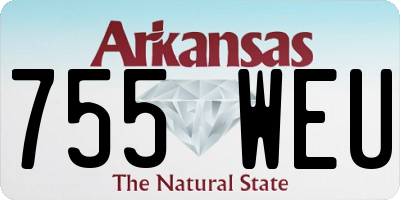AR license plate 755WEU