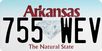 AR license plate 755WEV