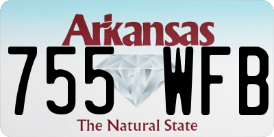 AR license plate 755WFB