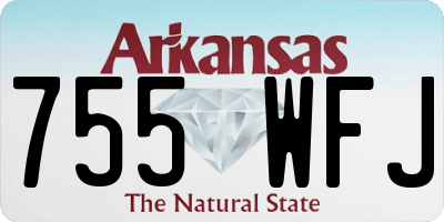 AR license plate 755WFJ