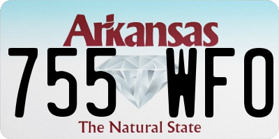AR license plate 755WFO