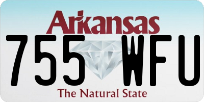 AR license plate 755WFU
