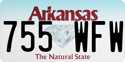 AR license plate 755WFW
