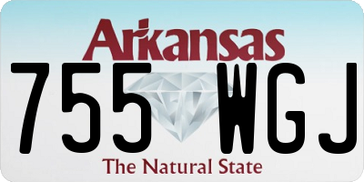 AR license plate 755WGJ