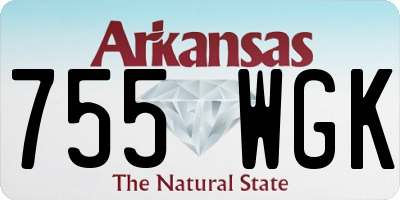 AR license plate 755WGK