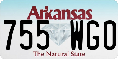 AR license plate 755WGO