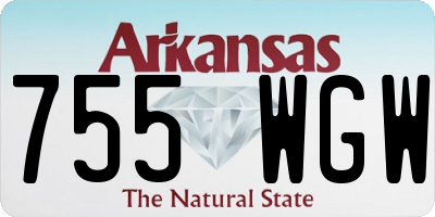 AR license plate 755WGW